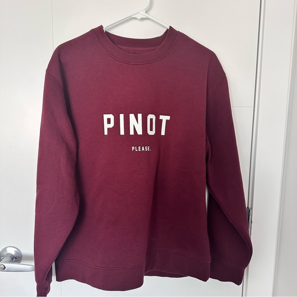 Pinot Please Burgundy Sweater
